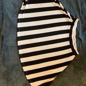 B&W striped skirt